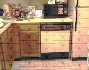 Professional organizer Susan Romanic helped this homeowner recover the use of her kitchen